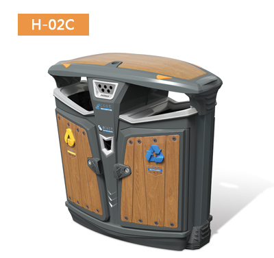 木紋戶(hù)外果皮箱